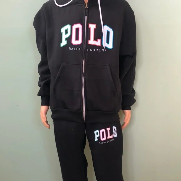 Polo Ralph Lauren 2 Pc. Full Zip Fleece Hoodie And Sweatpants Set XL - Picture 4 of 11